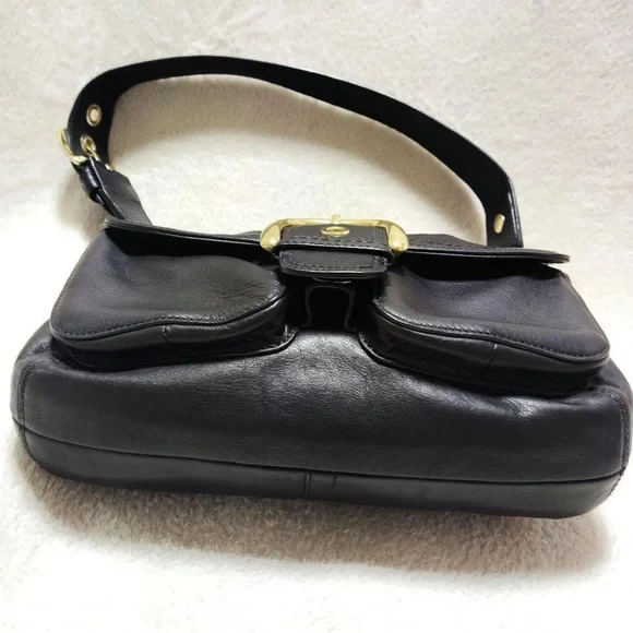 Black Leather Shoulder Bag - Picture 5 of 7